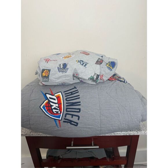 Pottery Barn Teen Twin NBA Western Conference Comforter & Fitted Sheet & Pillowc - Picture 1 of 11